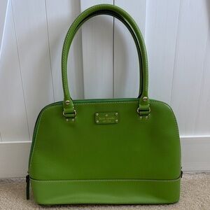 Kate Spade Vibrant Green Satchel with duster